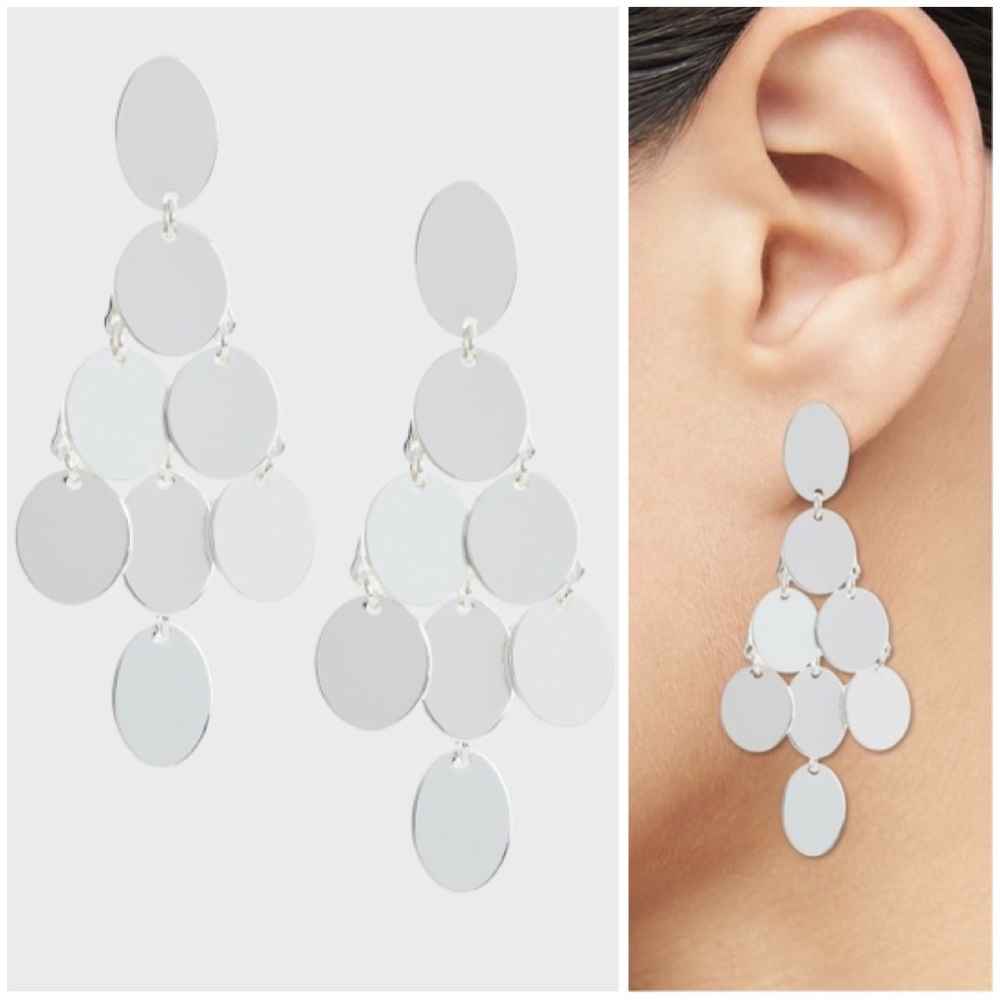 New! Banana Republic Silver tone chandelier earrings - Picture 3 of 13